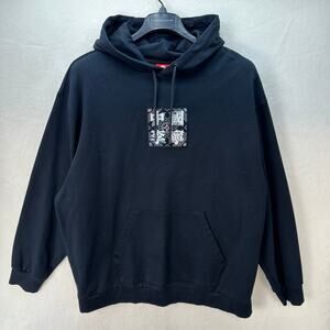 LI-NING CHINA Men's 4XL Oversized Hoodie Black Embroidered Logo